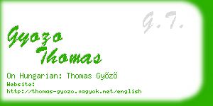 gyozo thomas business card